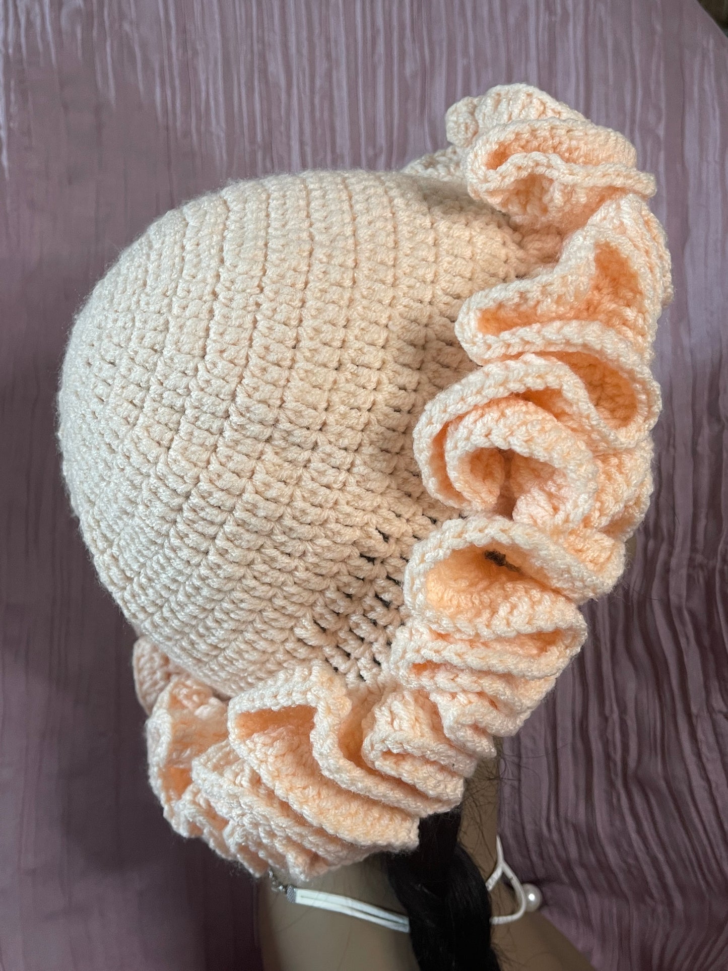 Crochet Ruffle Hat