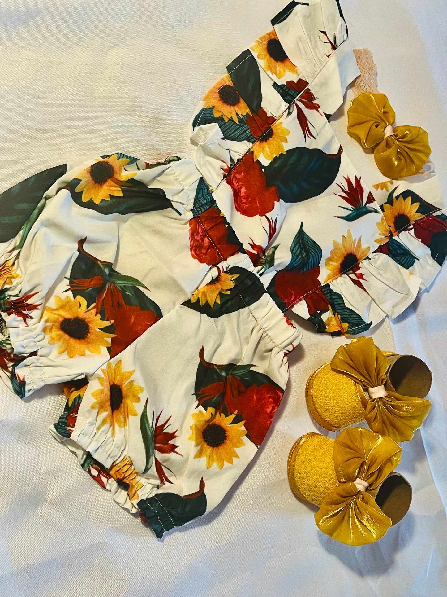 Baby Girl Sunflower Romper